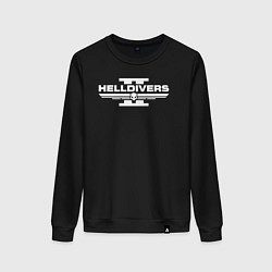 Свитшот хлопковый женский Helldivers 2: Logo, цвет: черный