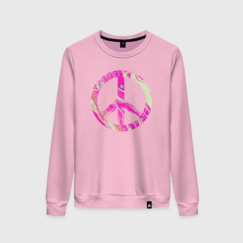 Женский свитшот Pink peace / Светло-розовый – фото 1