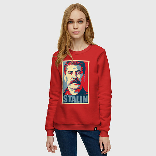 Женский свитшот Face Stalin / Красный – фото 3
