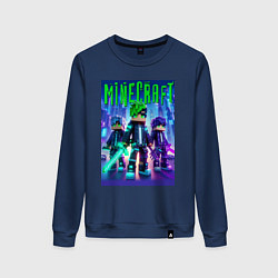Женский свитшот Cyberpunk and Minecraft - collaboration