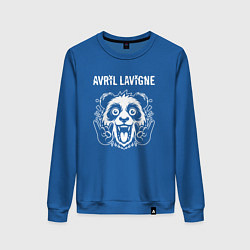 Свитшот хлопковый женский Avril Lavigne rock panda, цвет: синий