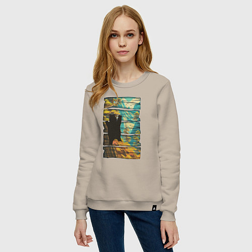 Женский свитшот Странники дикой природы / Миндальный – фото 3