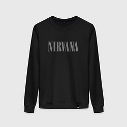 Свитшот хлопковый женский Nirvana black album, цвет: черный