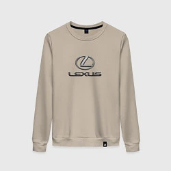 Свитшот хлопковый женский Lexus авто бренд лого, цвет: миндальный
