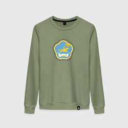 Свитшот хлопковый женский Республика Тыва, цвет: авокадо