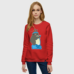 Свитшот хлопковый женский Тоторо спортсмен, цвет: красный — фото 2