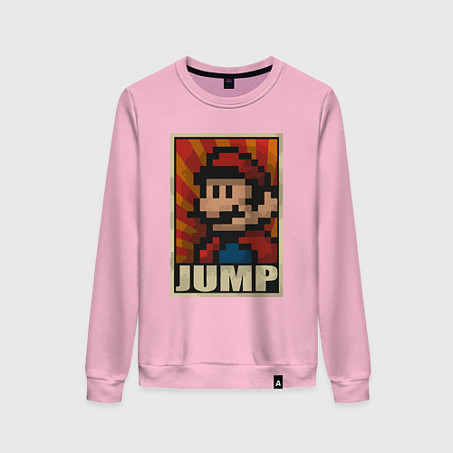 Женский свитшот Jump Mario / Светло-розовый – фото 1