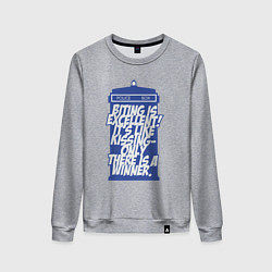 Свитшот хлопковый женский Tardis box, цвет: меланж