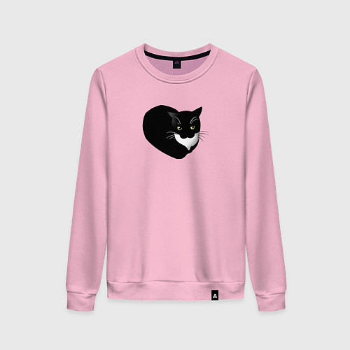 Женский свитшот Кот Максвел / Светло-розовый – фото 1