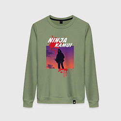 Свитшот хлопковый женский Higan - Ninja Kamui, цвет: авокадо