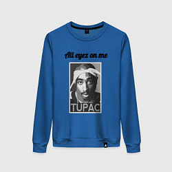 Свитшот хлопковый женский 2pac Art All eayz on me, цвет: синий