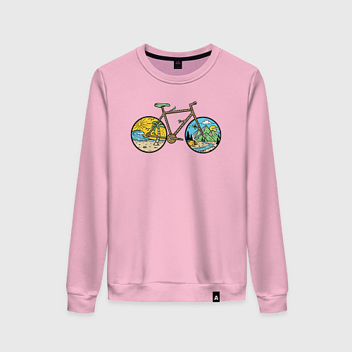 Женский свитшот Nature bike / Светло-розовый – фото 1
