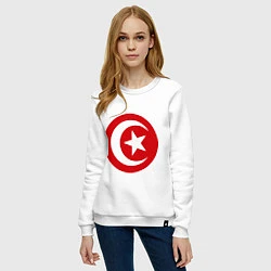 Свитшот хлопковый женский Тунис, цвет: белый — фото 2