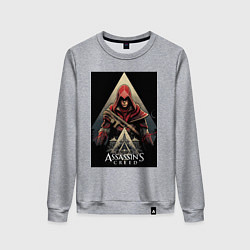 Женский свитшот Assassins creed красный костюм