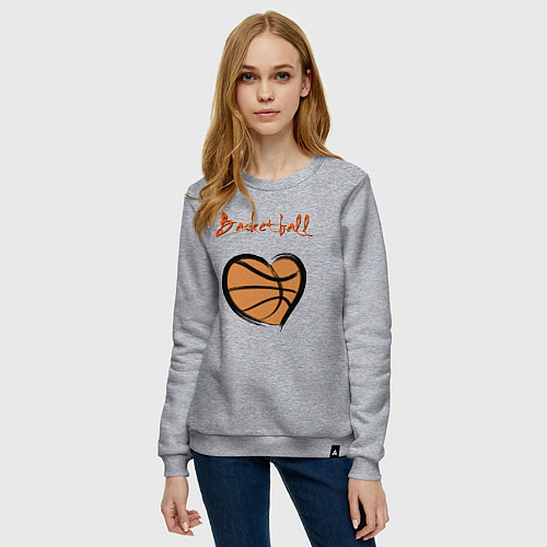 Женский свитшот Basket lover / Меланж – фото 3