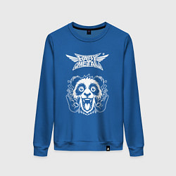 Свитшот хлопковый женский Babymetal rock panda, цвет: синий