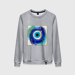 Свитшот хлопковый женский На удачу, цвет: меланж