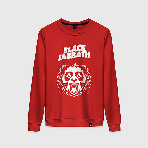 Женский свитшот Black Sabbath rock panda / Красный – фото 1
