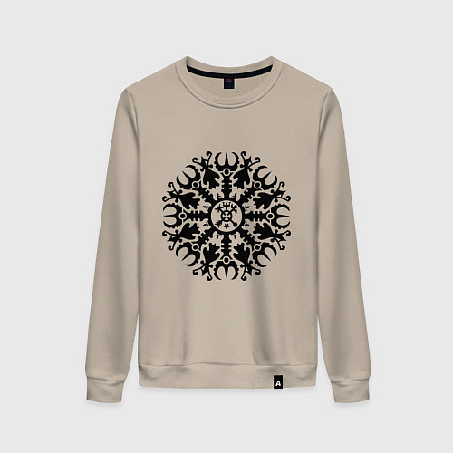 Женский свитшот Защитная руна / Миндальный – фото 1
