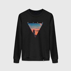 Свитшот хлопковый женский Dune - Desert, цвет: черный