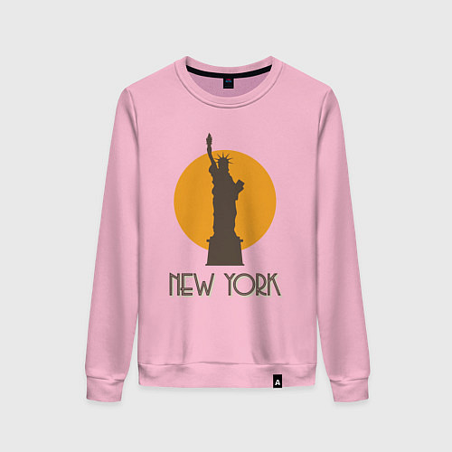 Женский свитшот Город Нью-Йорк / Светло-розовый – фото 1