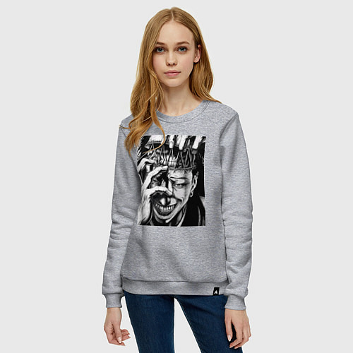 Женский свитшот Магическая битва Сугуру Гэто / Меланж – фото 3