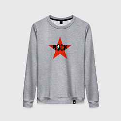 Женский свитшот Rock star red white