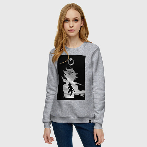 Женский свитшот Семь смертных грехов Мелиодас / Меланж – фото 3