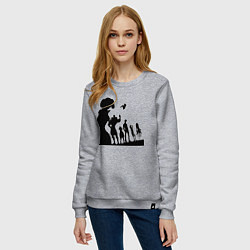 Свитшот хлопковый женский Команда Семь смертных грехов, цвет: меланж — фото 2