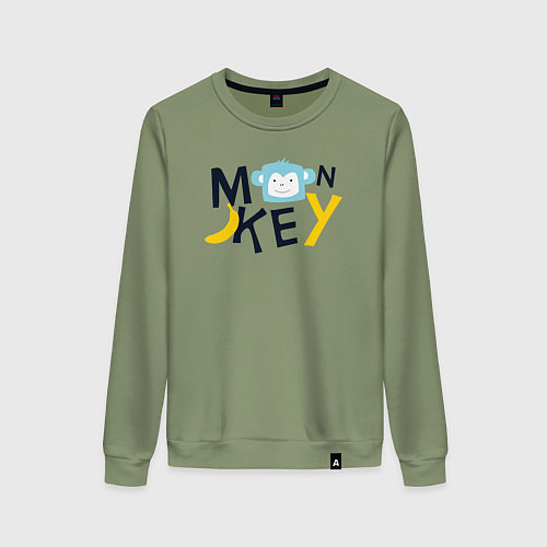 Женский свитшот Banana monkey / Авокадо – фото 1