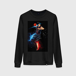 Свитшот хлопковый женский Баскетбол Куроко Дайки Аоминэ, цвет: черный