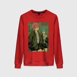 Свитшот хлопковый женский Рам Рем, цвет: красный