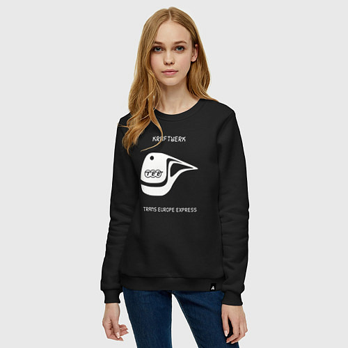 Женский свитшот Kraftwerk - Trans europe express / Черный – фото 3