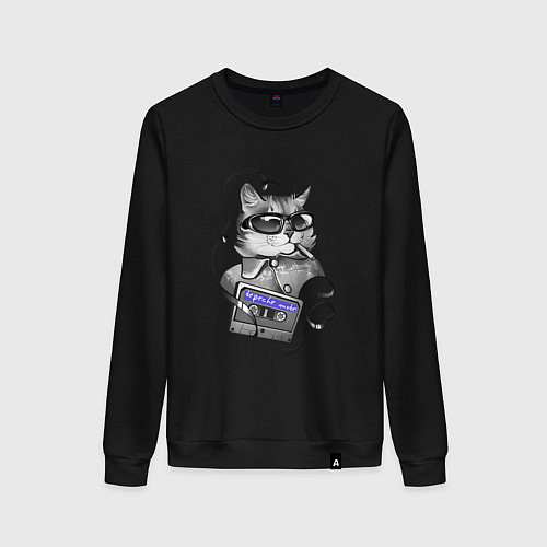 Женский свитшот Depeche Mode - Depeche cat / Черный – фото 1