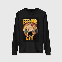 Свитшот хлопковый женский Эсканор грех гордыни gym, цвет: черный