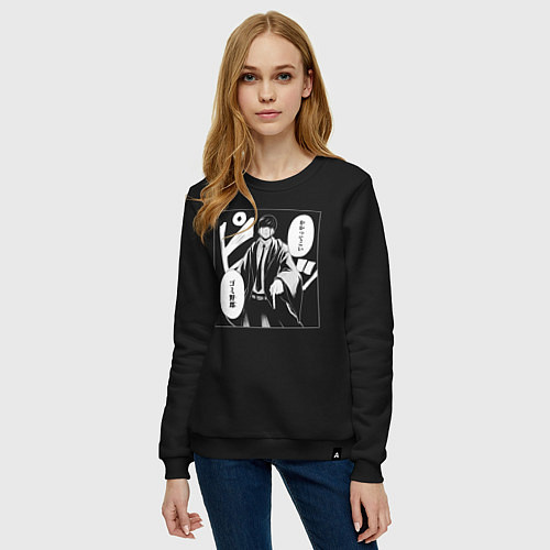 Женский свитшот Мэш Бёрндэд / Черный – фото 3
