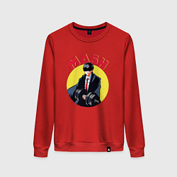 Свитшот хлопковый женский Мэш Бёрндэд, цвет: красный