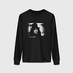 Свитшот хлопковый женский Deepche Mode - Gahan like bolan, цвет: черный