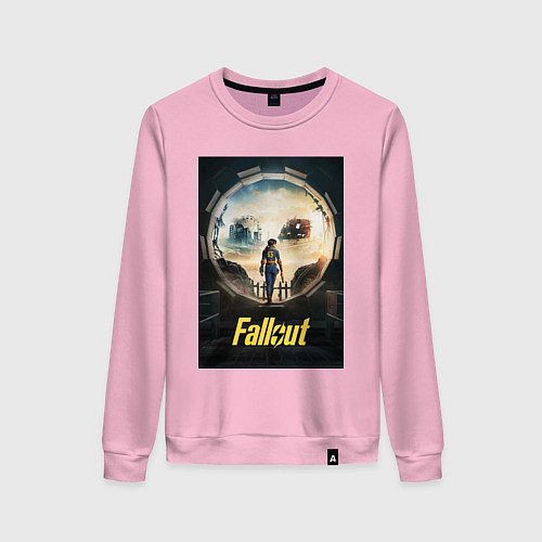 Женский свитшот Fallout - Lucy MacLean / Светло-розовый – фото 1