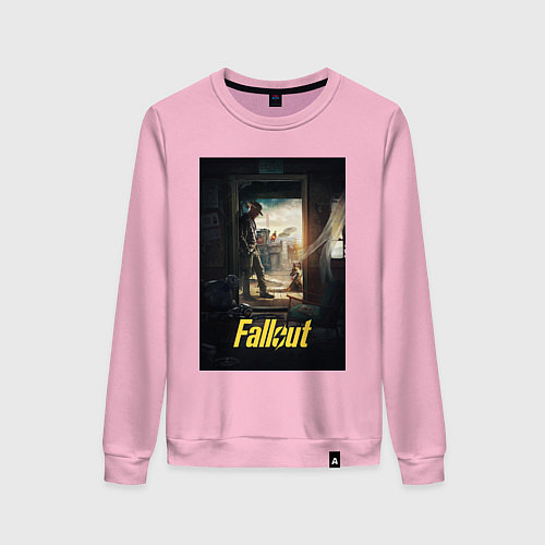 Женский свитшот Fallout - The Ghoul / Светло-розовый – фото 1
