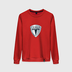 Женский свитшот Tesla logo