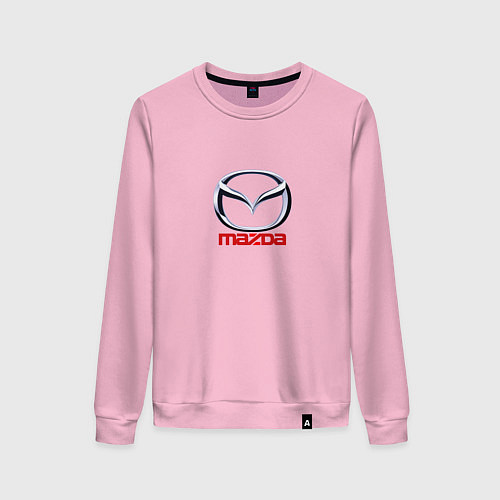 Женский свитшот Mazda logo / Светло-розовый – фото 1