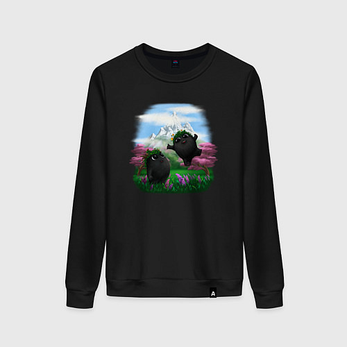 Женский свитшот Духи леса / Черный – фото 1