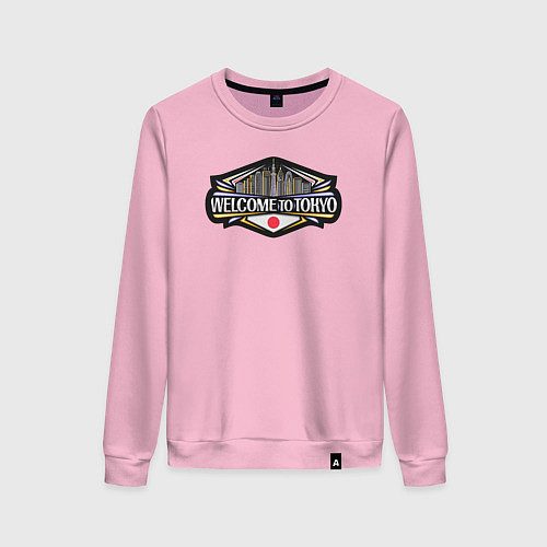 Женский свитшот Добро пожаловать в Токио / Светло-розовый – фото 1