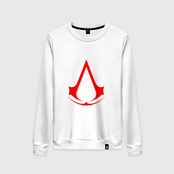 Свитшот хлопковый женский Red logo of assassins, цвет: белый