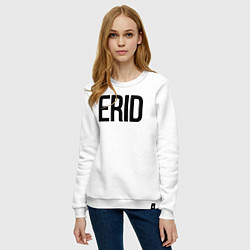 Свитшот хлопковый женский Токен для рекламы - ERID, цвет: белый — фото 2