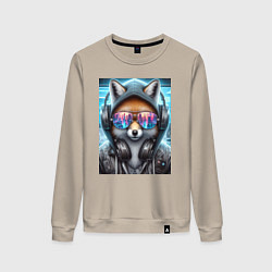Женский свитшот Urban fox - ai art