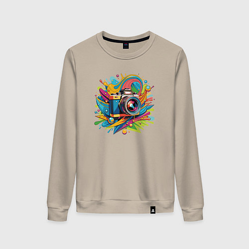 Женский свитшот Искусство фотографии / Миндальный – фото 1