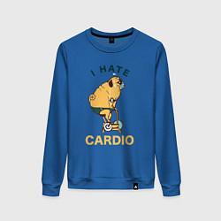 Женский свитшот Мопс ненавидит кардио