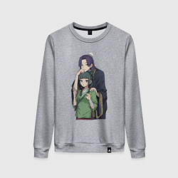 Свитшот хлопковый женский Монолог фармацевта Жэньши Расчётливый интриган, цвет: меланж